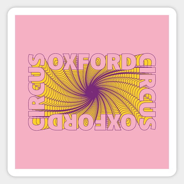 Retro Oxford Circus Magnet by stu-dio-art